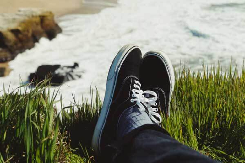 Feet up at the beach